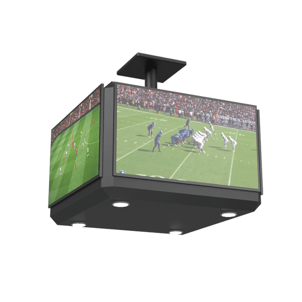 HOMEARENA 360 Ceiling Screen playing a game on all four screens